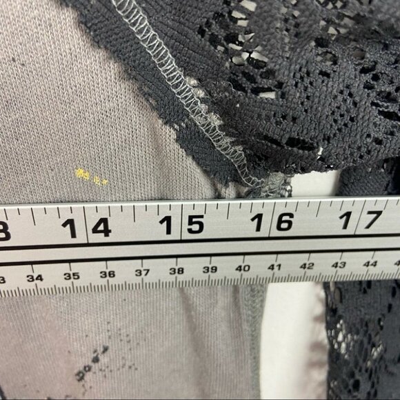 Revolve Free People Renegade Raglan Tee Metal Folk Size Small Lace Bohemian Top - Picture 11 of 16